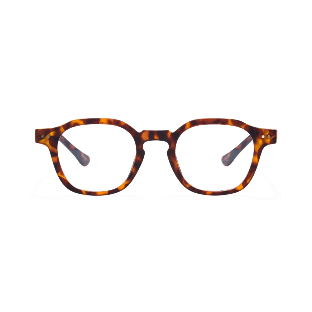 Front view of Matias square tr90 eyeglasses SR0102403 in tortoise
