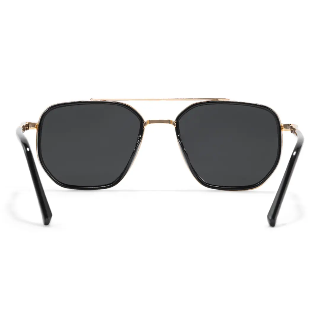 Back view of Mea aviator metal sunglasses AM0622505 in gold