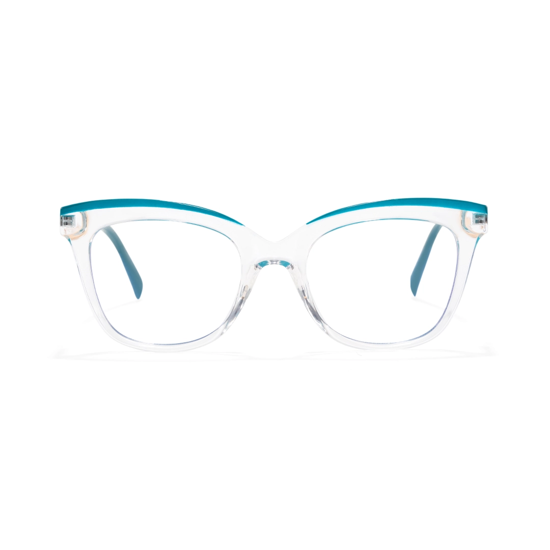 Front view of Miami cat eye tr90 eyeglasses CR0302208 in clear