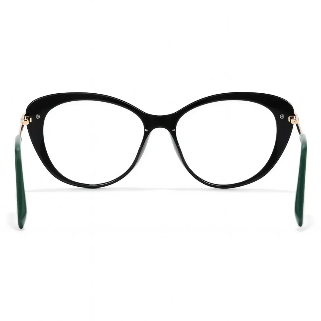 Back view of Mila cat eye tr90 eyeglasses CR0162502 in black