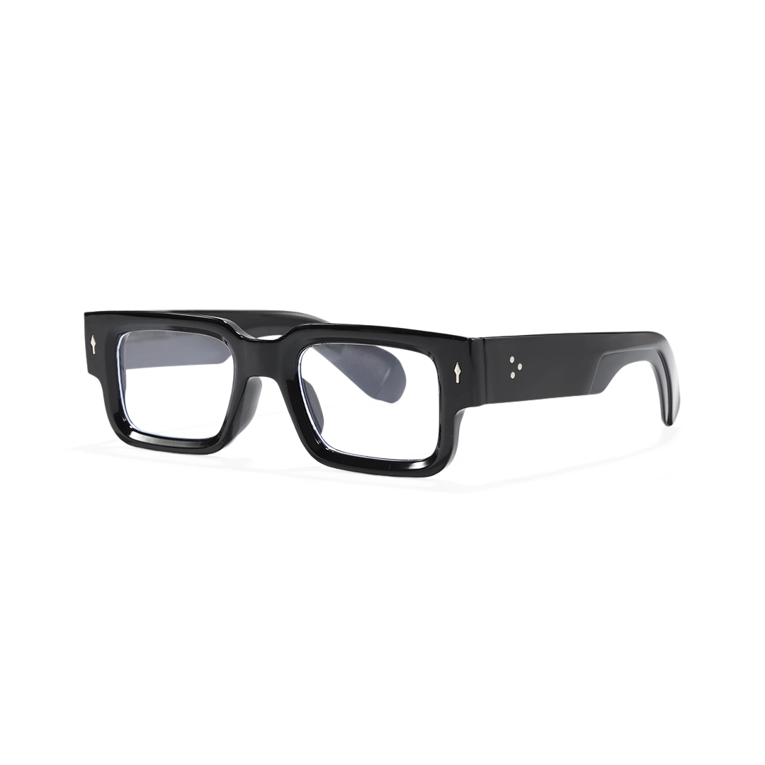 Angle view of Miren rectangle pc eyeglasses EP0542509 in black