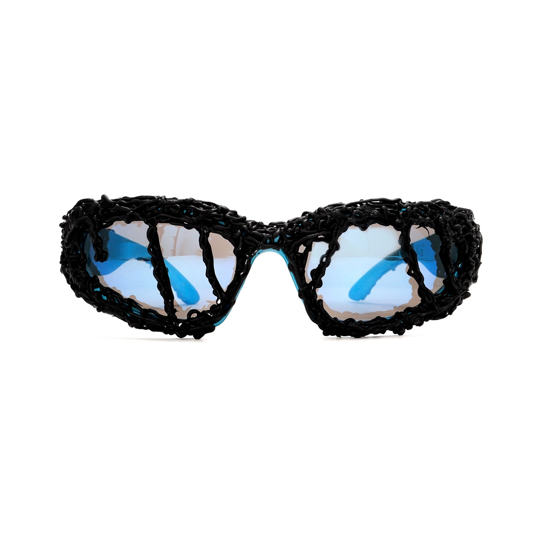 Front view of Molten oval pc sunglasses OP0102511 in blue