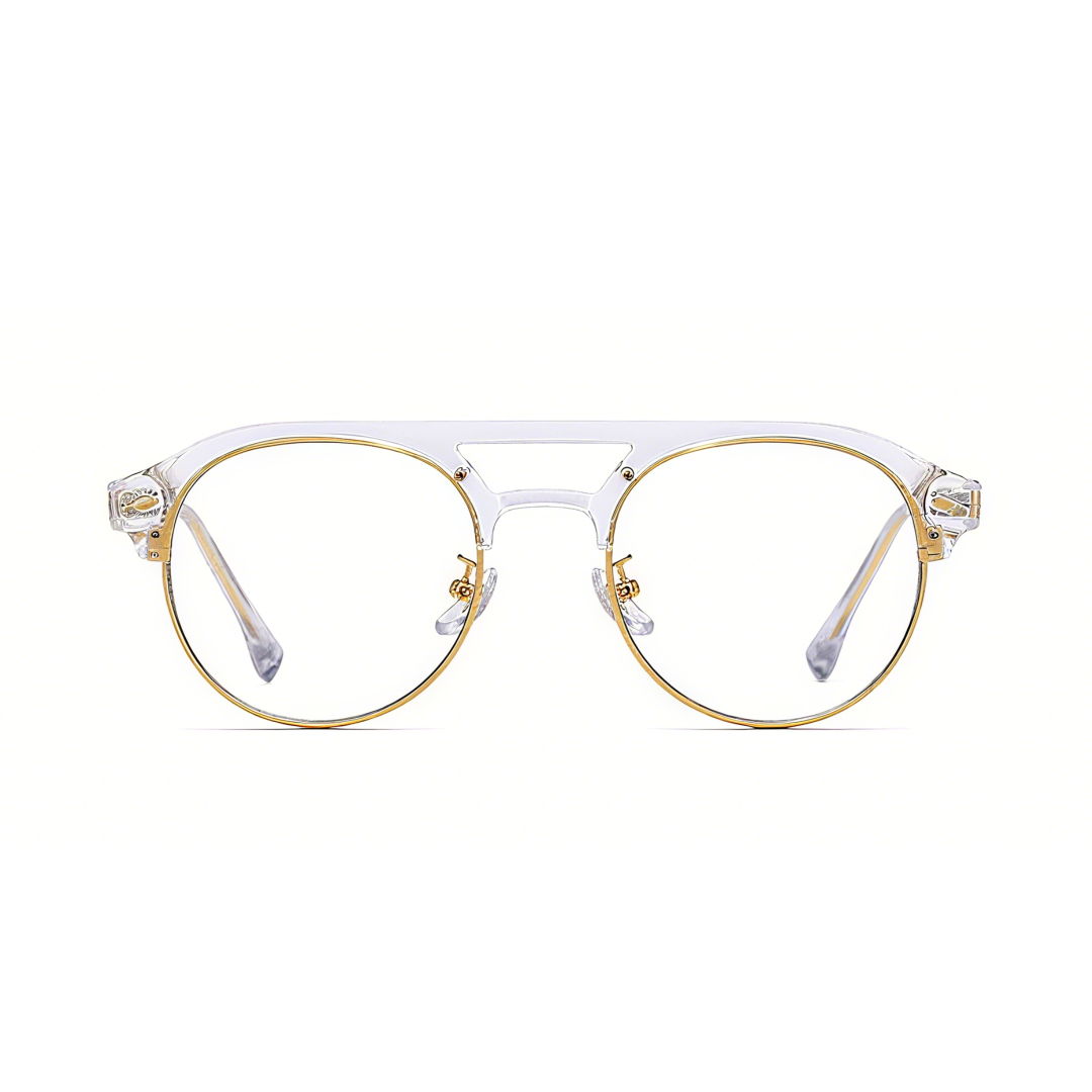 Front view of Morgan aviator tr90 eyeglasses AX0022507 in clear