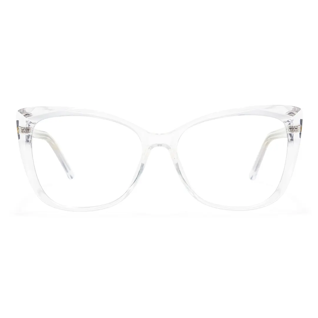 Front view of Nara cat eye tr90 eyeglasses CR0112502 in clear