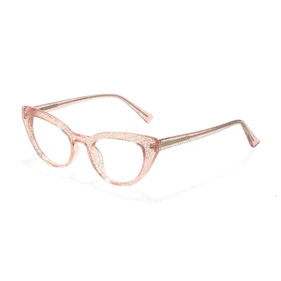 Angle view of Noah cat eye tr90 eyeglasses CR0312408 in pink