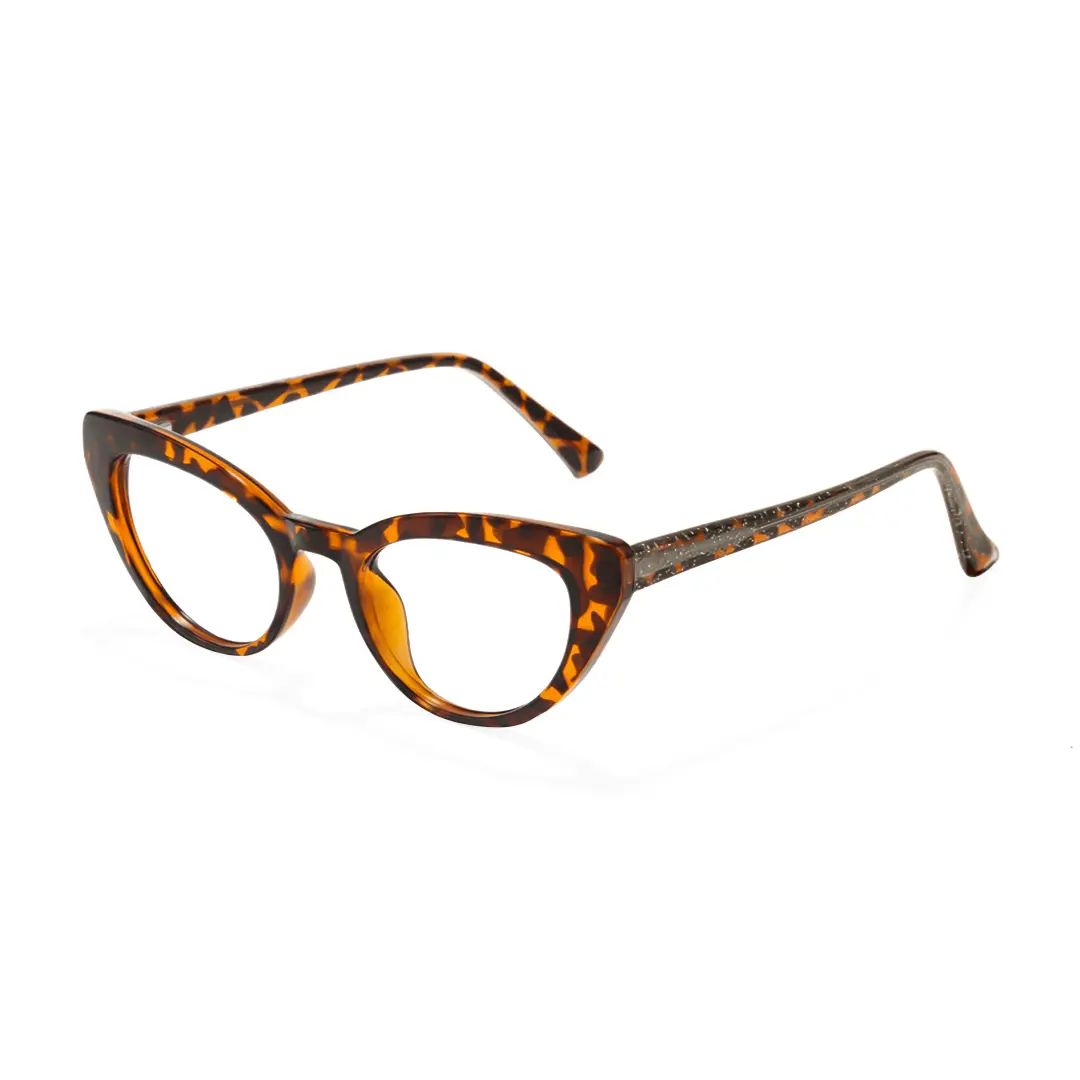 Angle view of Noah cat eye tr90 eyeglasses CR0312408 in tortoise