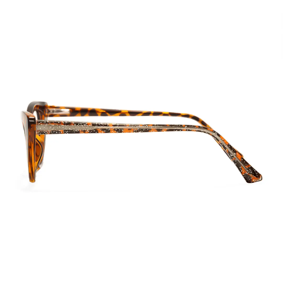 Side view of Noah cat eye tr90 eyeglasses CR0312408 in tortoise