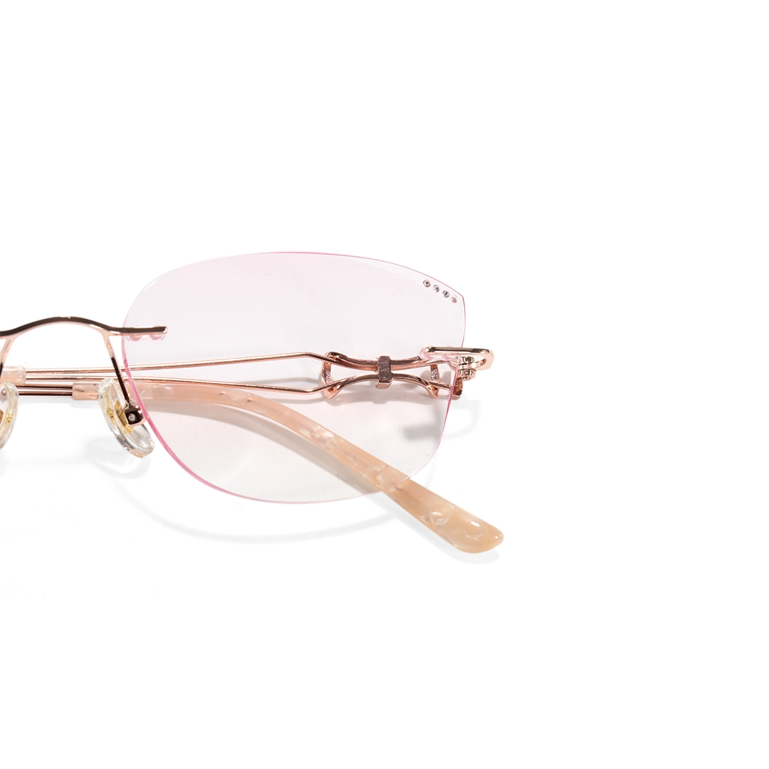 Frame detail view of Opal cat eye metal eyeglasses CM0182511 in pink