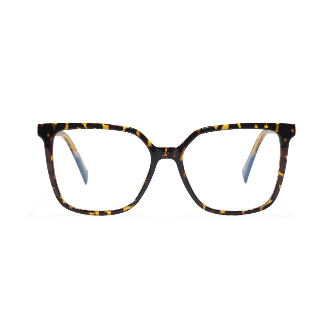 Front view of Owl square tr90 eyeglasses SR0022510 in tortoise