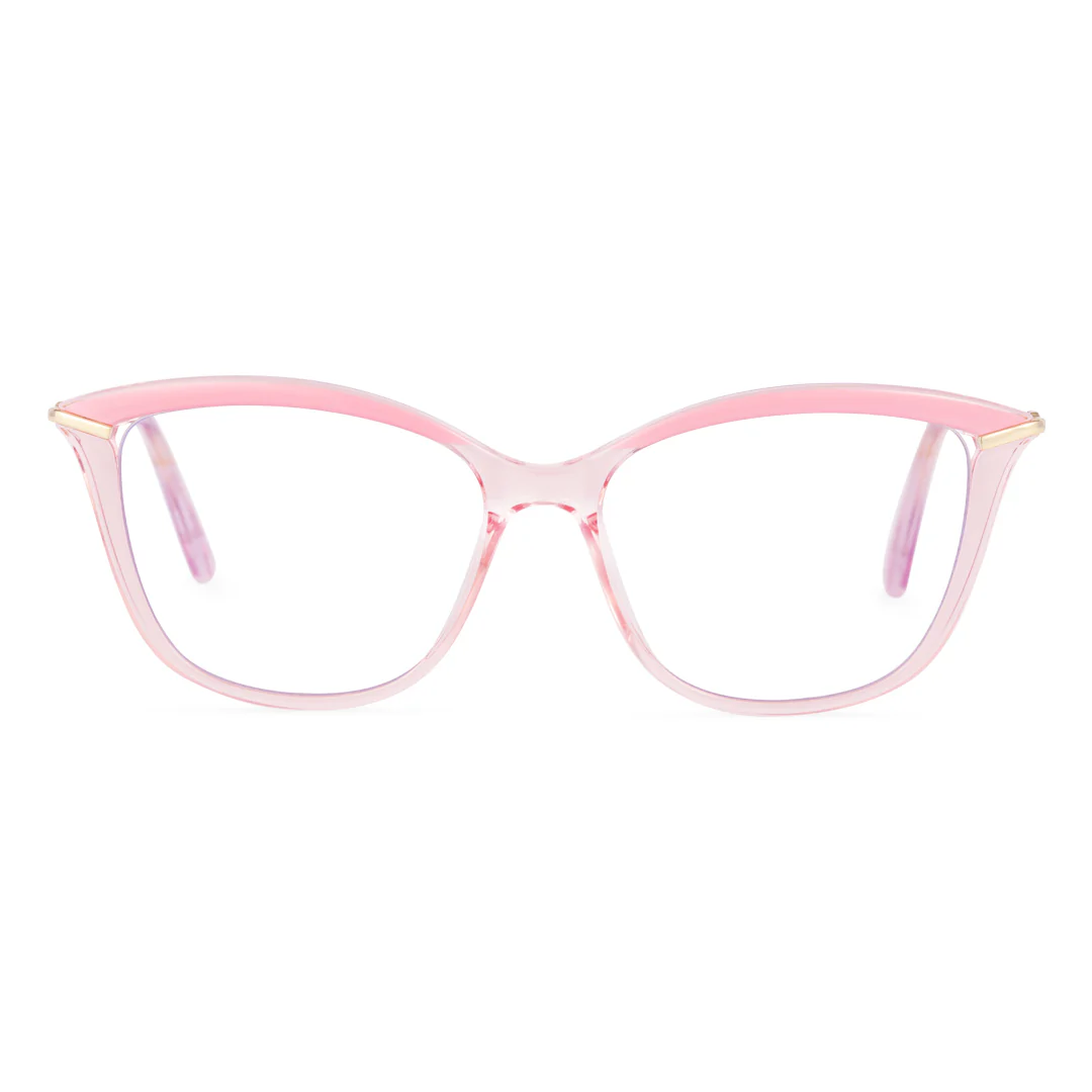 Front view of Pagex cat-eye tr90 eyeglasses CR0042404 in pink