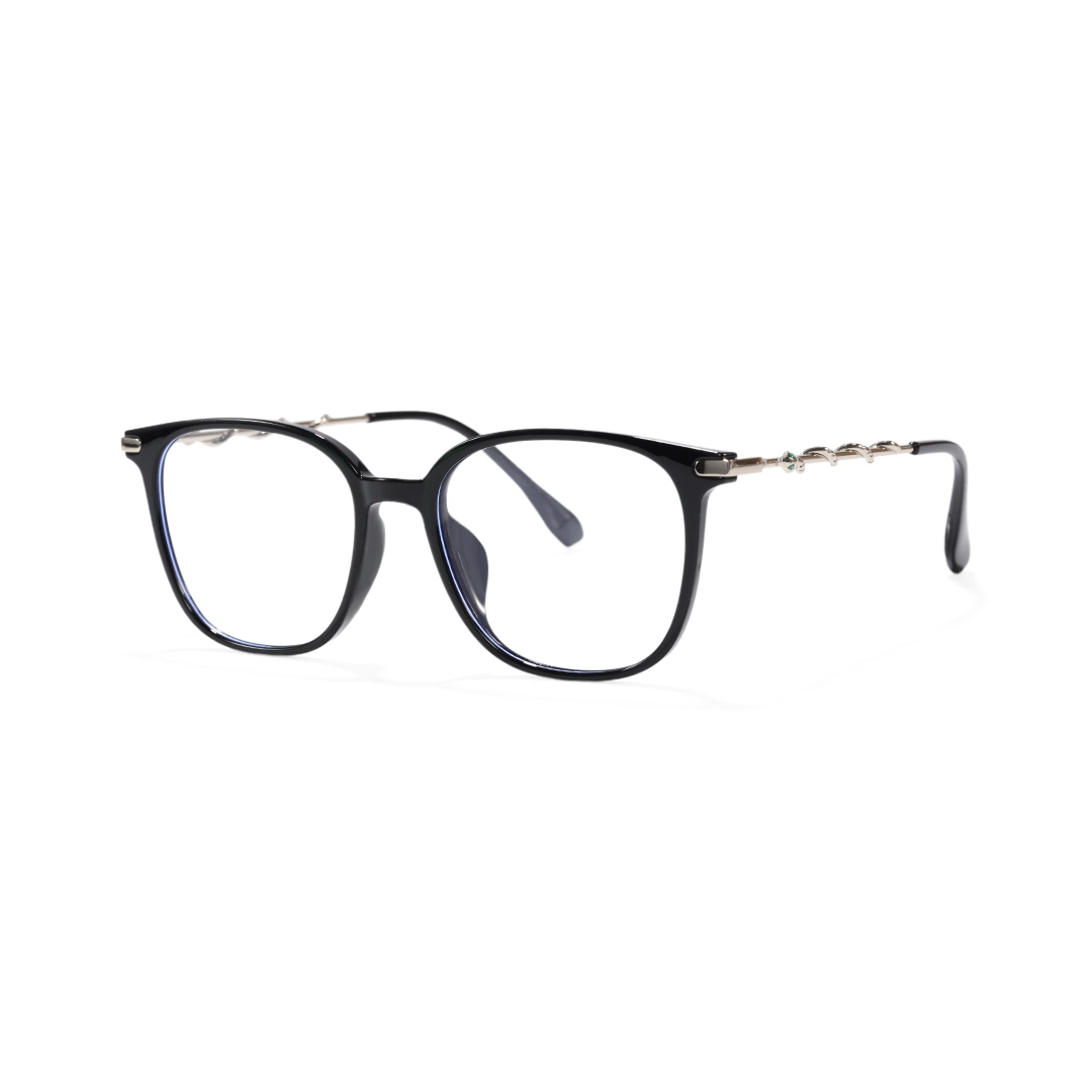 Angle view of Parnell square tr90 eyeglasses SR0162601 in black