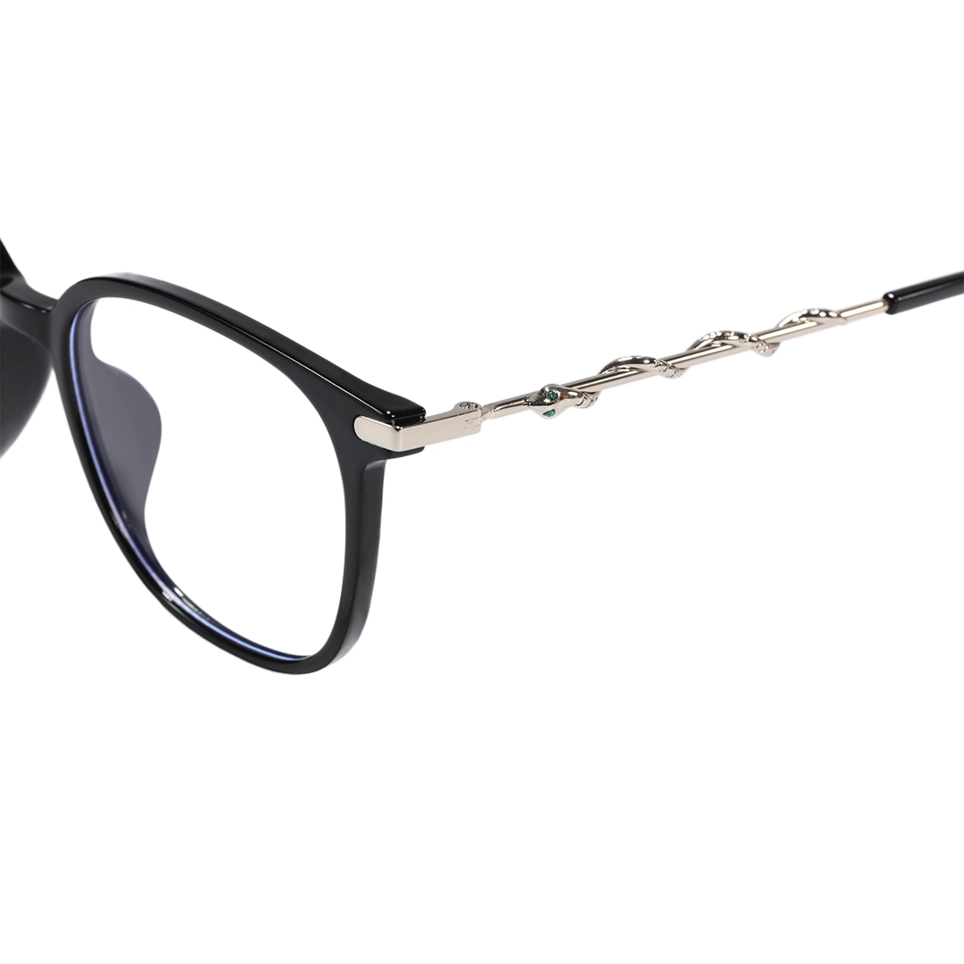 End piece detail of Parnell square tr90 eyeglasses SR0162601 in black