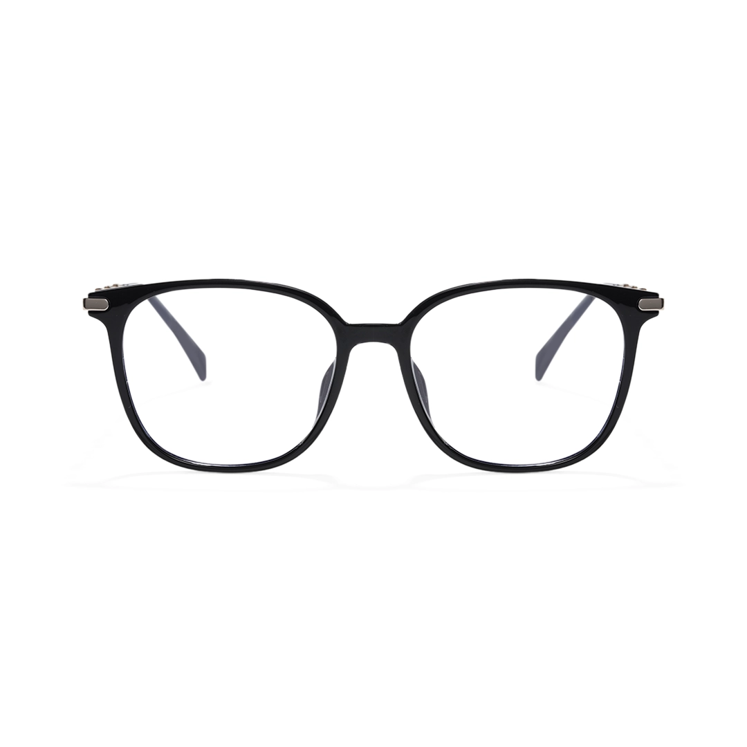 Front view of Parnell square tr90 eyeglasses SR0162601 in black