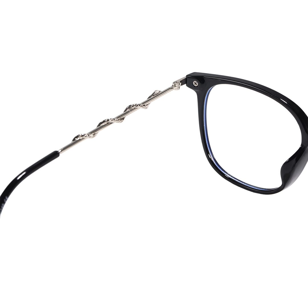 Hinge detail of Parnell square tr90 eyeglasses SR0162601 in black