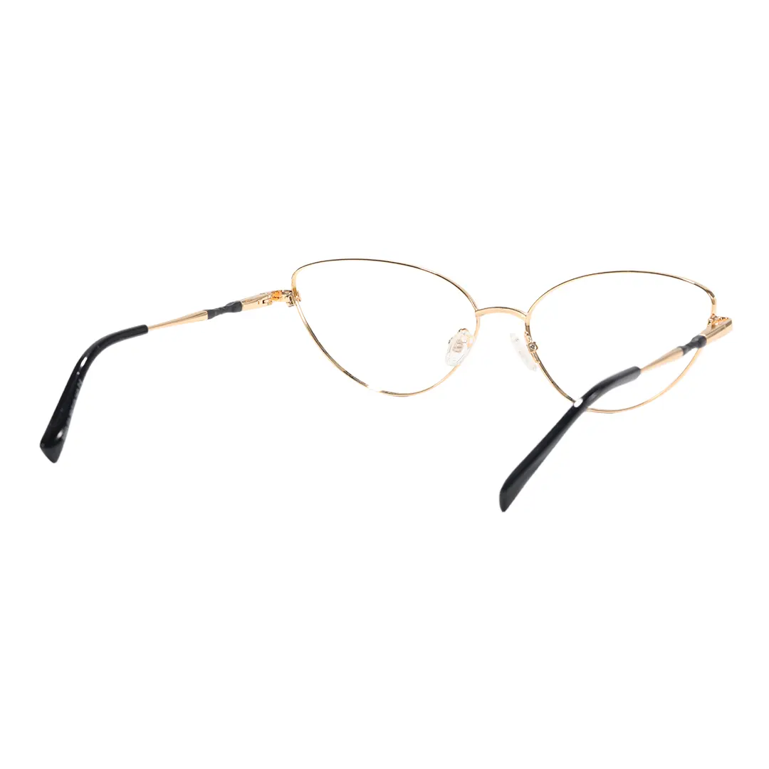 Back view of Passi cat eye metal eyeglasses CM0472302 in gold
