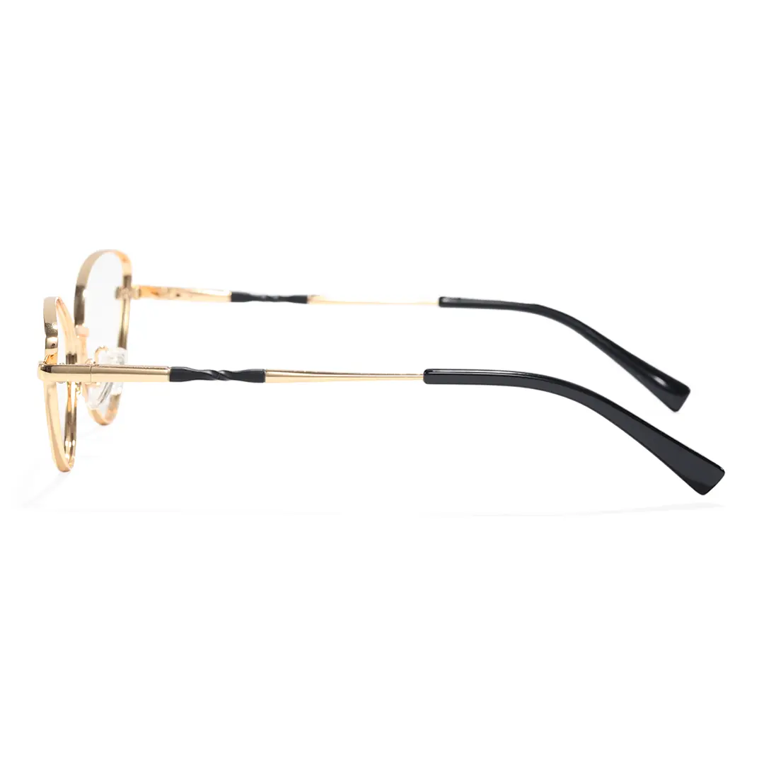 Side view of Passi cat eye metal eyeglasses CM0472302 in gold
