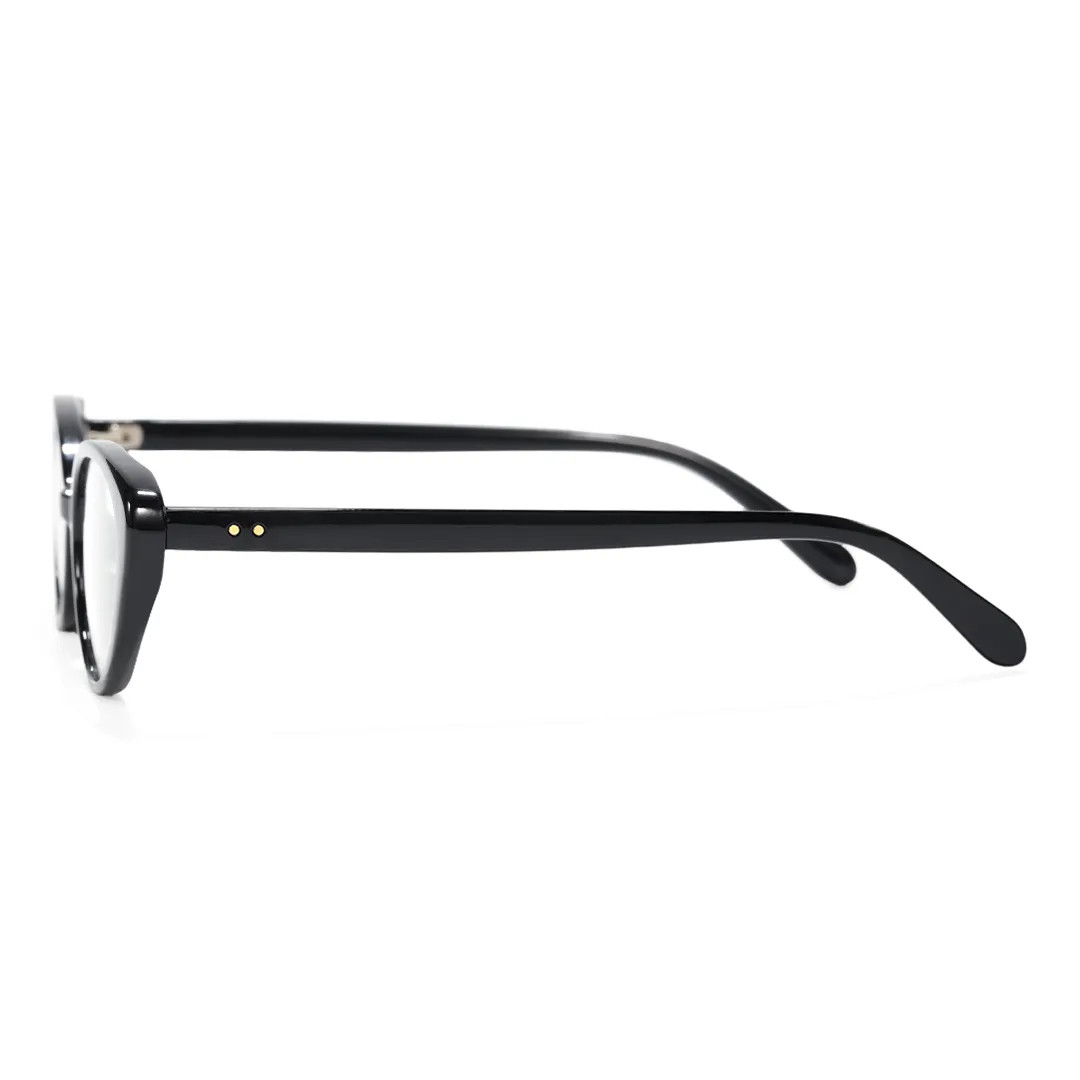 Side view of Petra cat eye tr90 eyeglasses CR0382601 in black