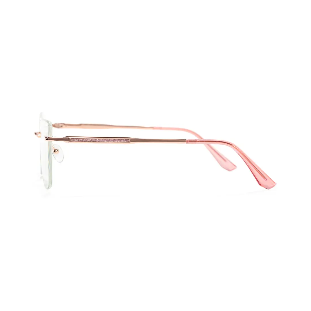 Side view of Prima cat eye tr90 eyeglasses CX0102507 in pink