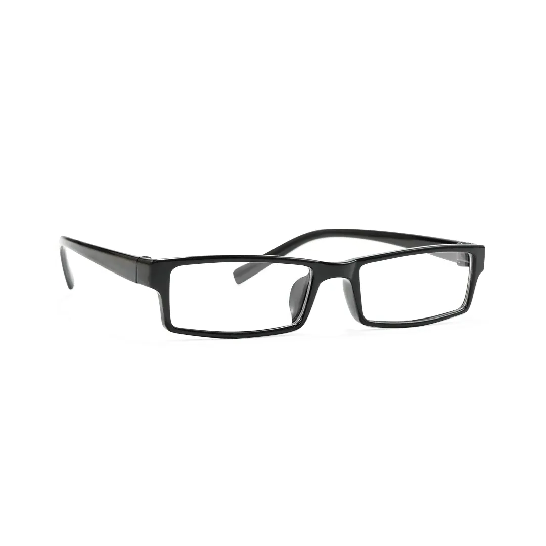 Angle view of Proportional rectangle tr90 eyeglasses FS-ER0302412 in black