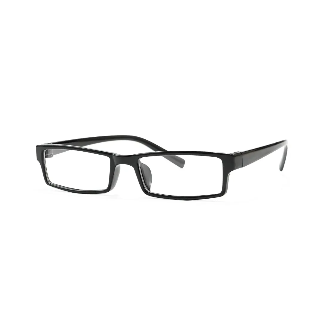 Angle view of Proportional rectangle tr90 eyeglasses FS-ER0302412 in black