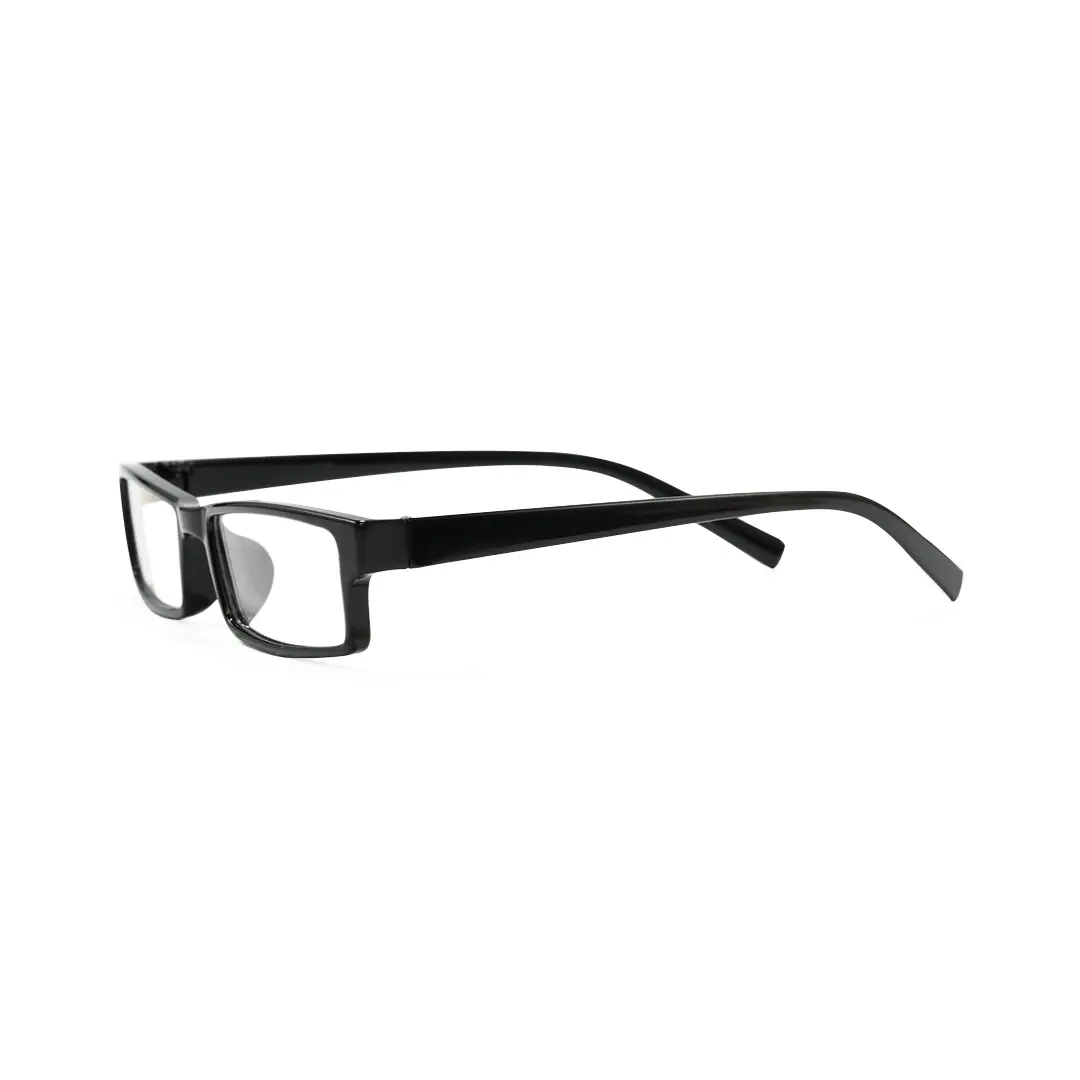 Angle view of Proportional rectangle tr90 eyeglasses FS-ER0302412 in black