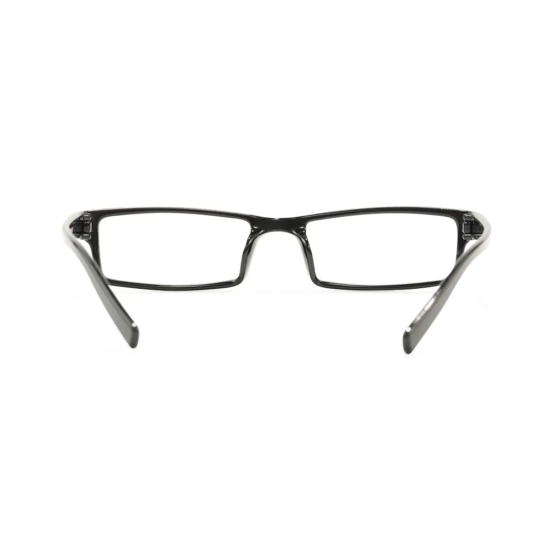 Back view of Proportional rectangle tr90 eyeglasses FS-ER0302412 in black