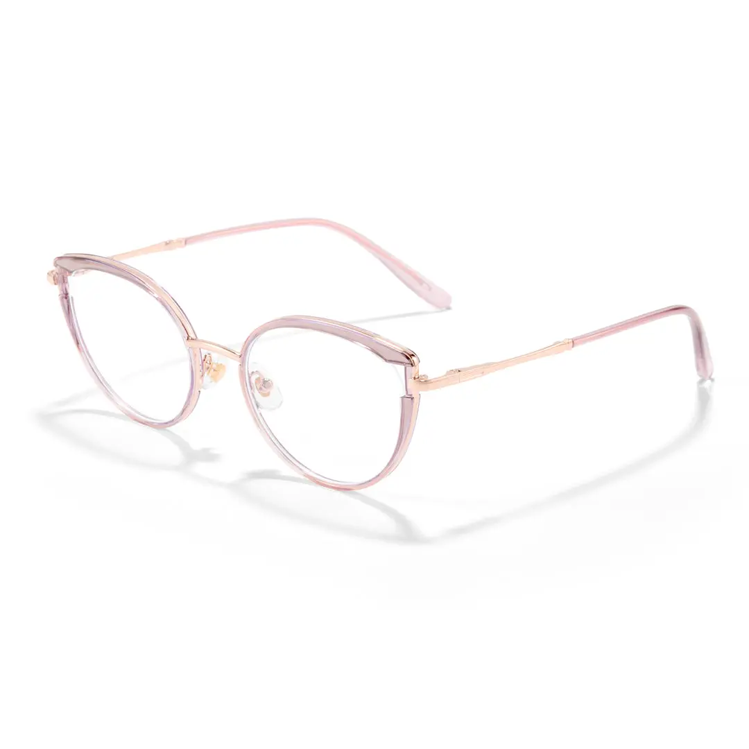 Angle view of Quartz cat eye tr90 eyeglasses CR0182411 in pink