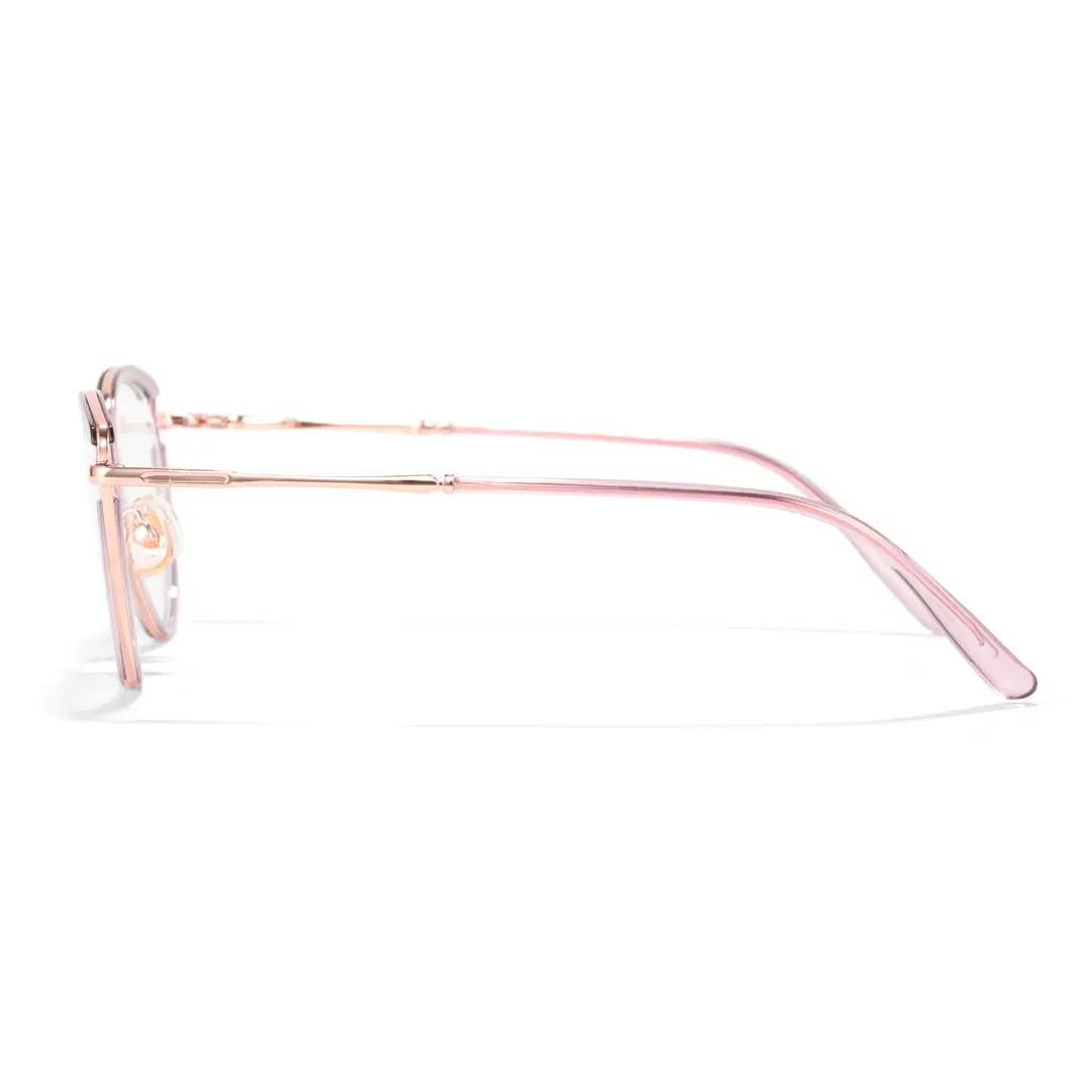 Side view of Quartz cat eye tr90 eyeglasses CR0182411 in pink