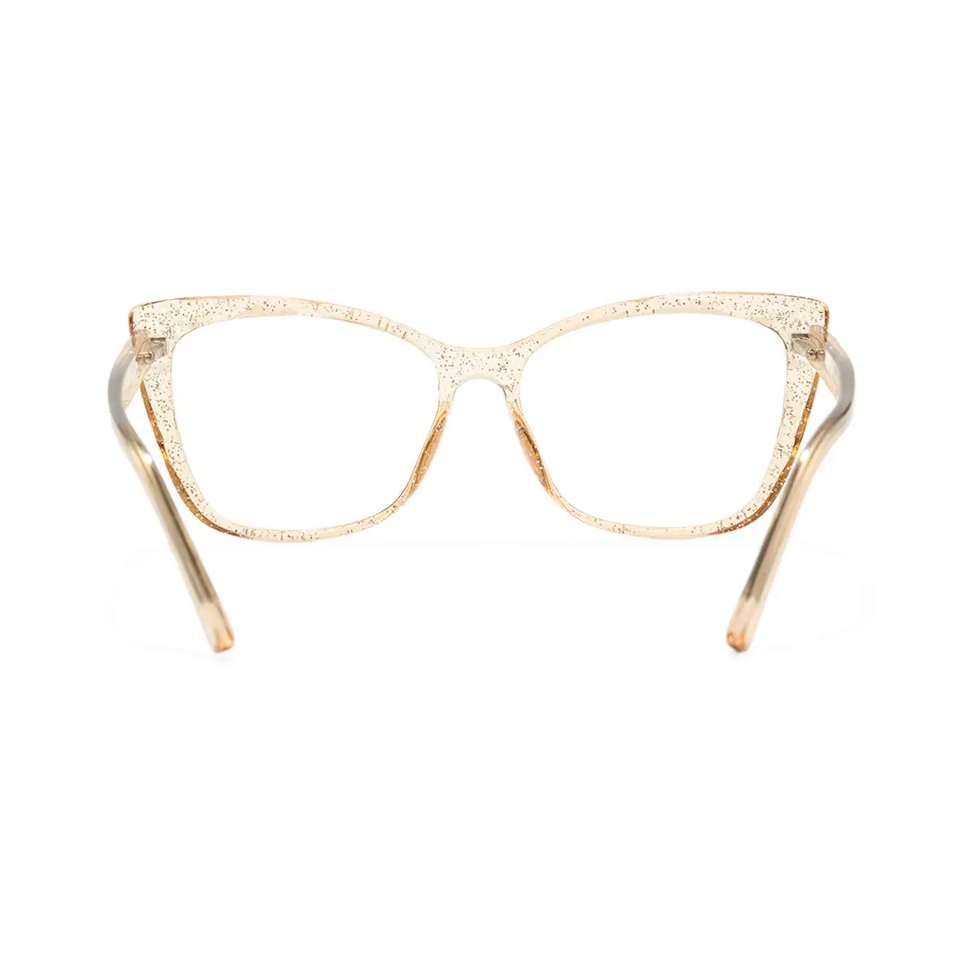 Back view of Rica cat eye tr90 eyeglasses CR0372504 in yellow