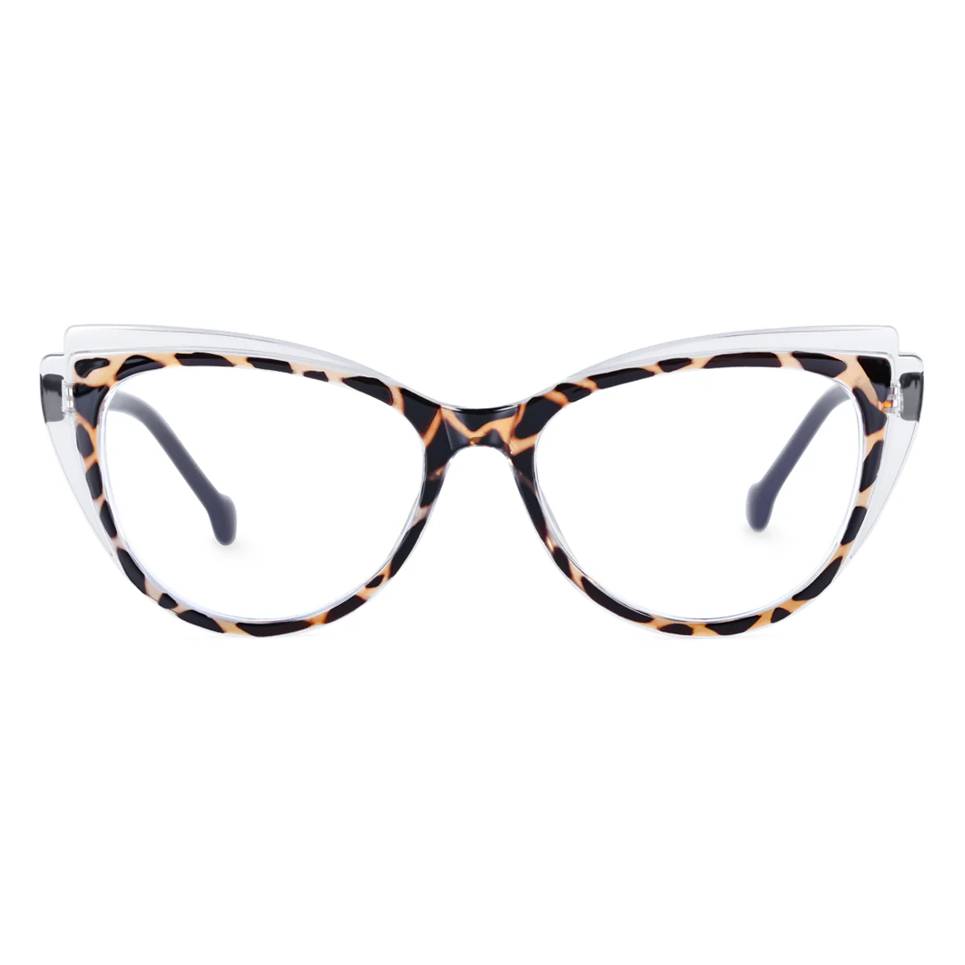 Front view of Ronan cat-eye tr90 eyeglasses CR0052403 in tortoise