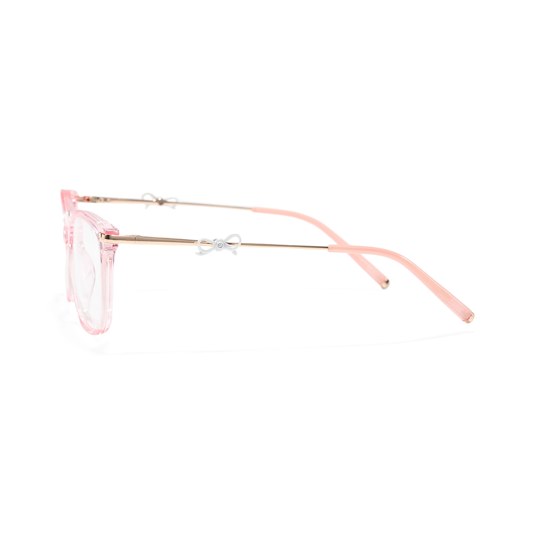 Side view of Rosaline rectangle tr90 eyeglasses ER0232509 in pink