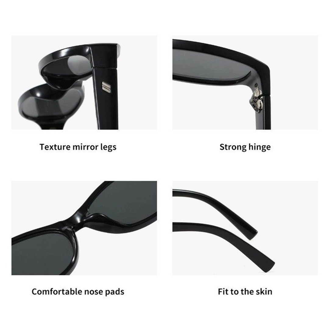 Frame detail view of Roux rectangle pc eyeglasses EP0382512 in black