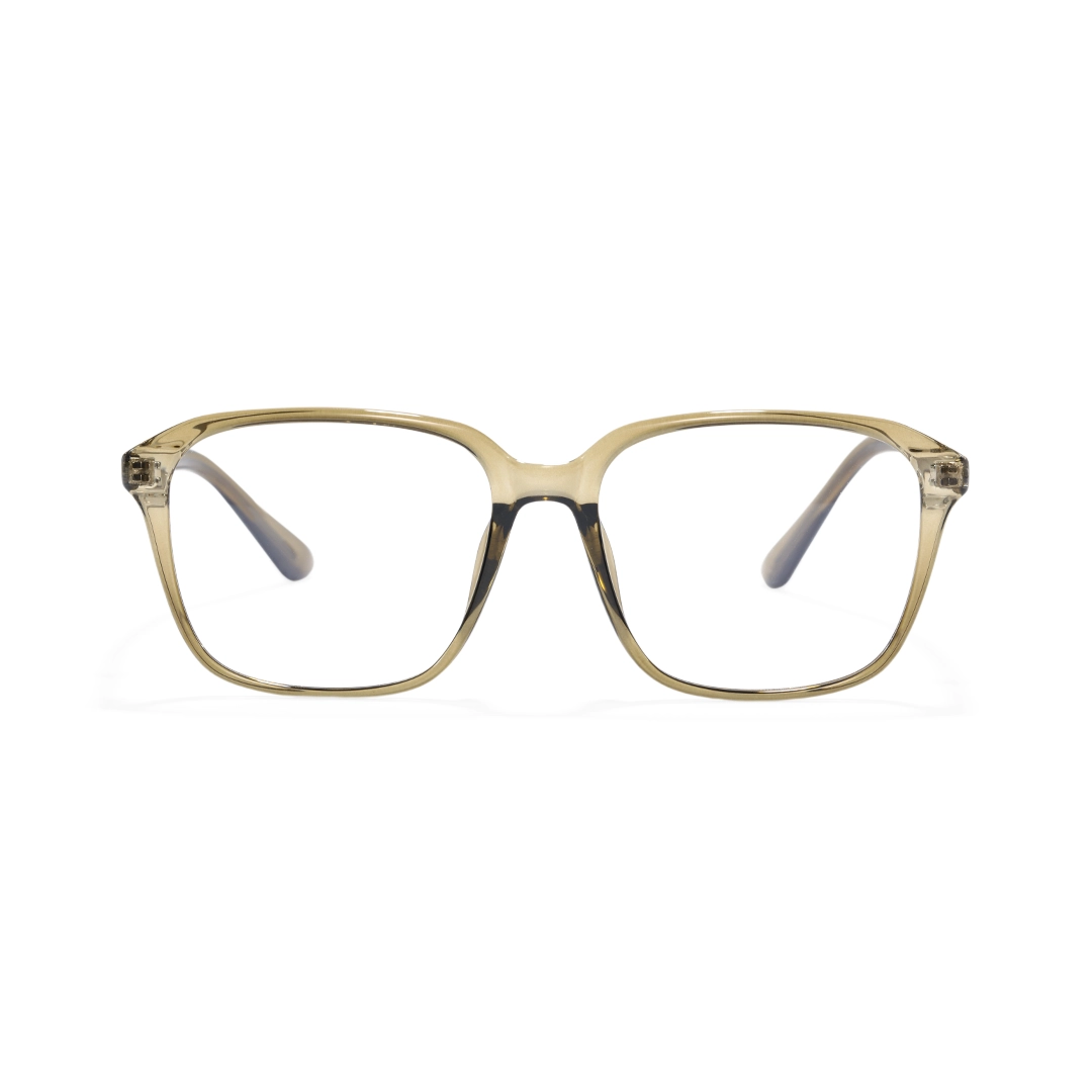 Front view of Rowena square tr90 eyeglasses SR0182509 in green
