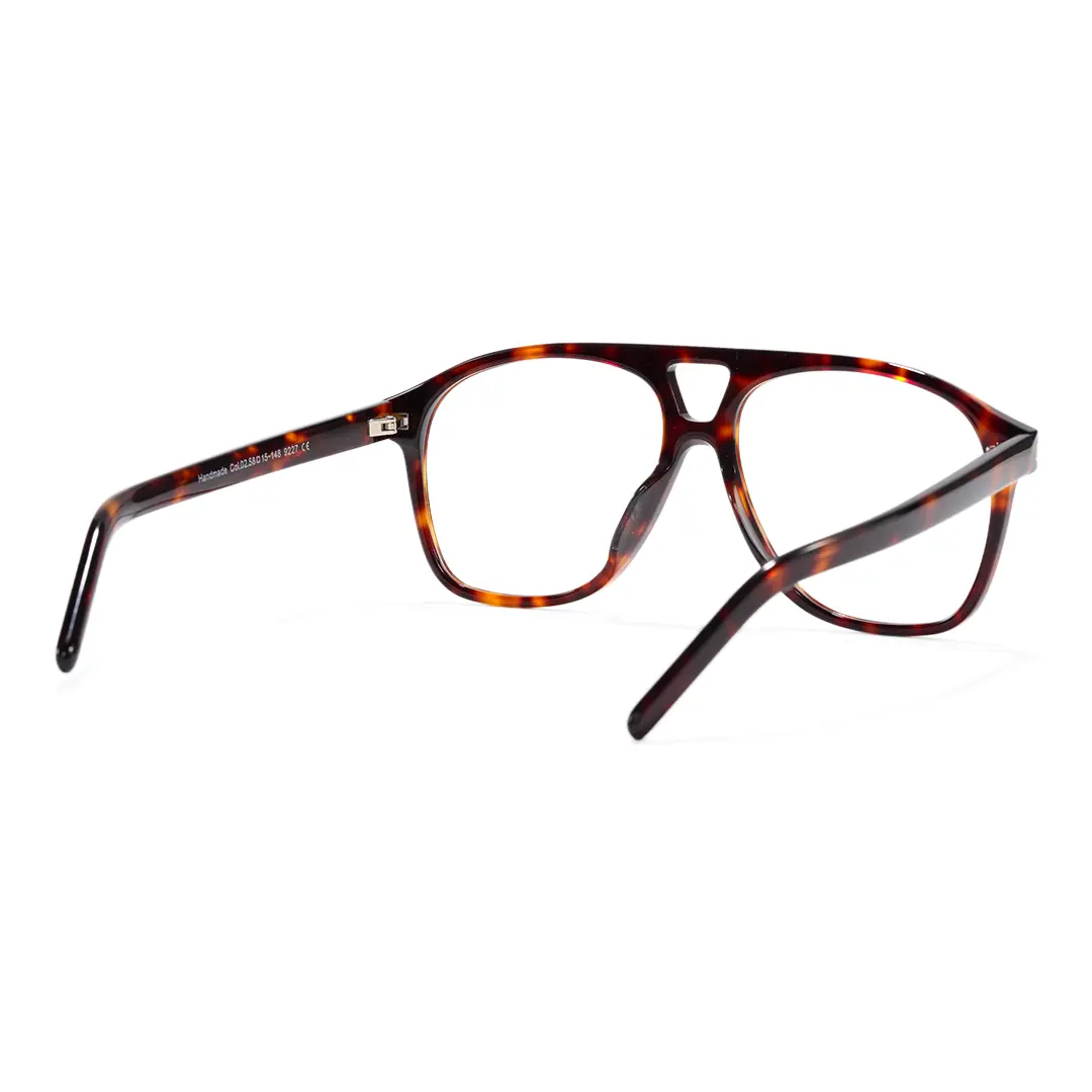 Back view of Rylen aviator acetate eyeglasses AA0062603 in tortoise