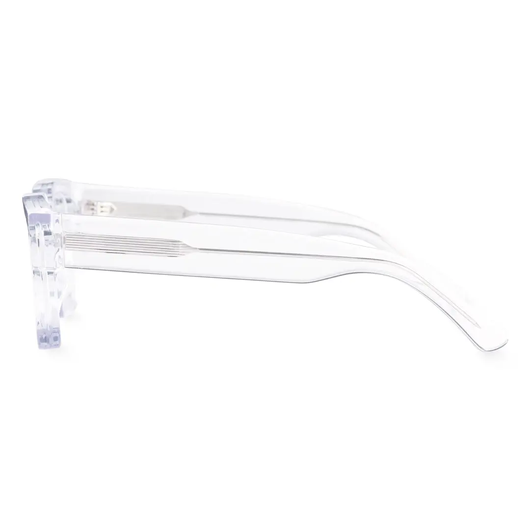 Side view of Samson square acetate eyeglasses SA0552302 in clear