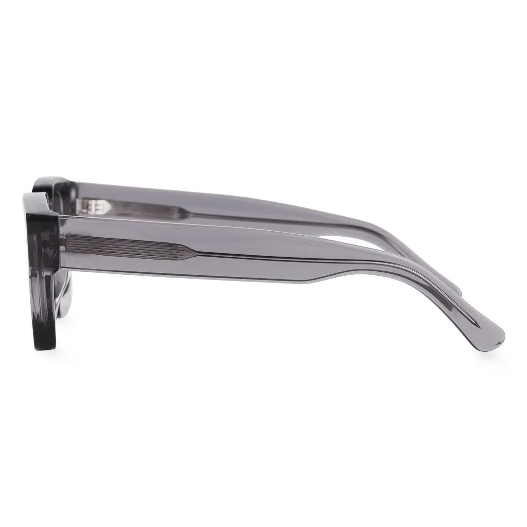 Side view of Samson square acetate eyeglasses SA0552302 in grey