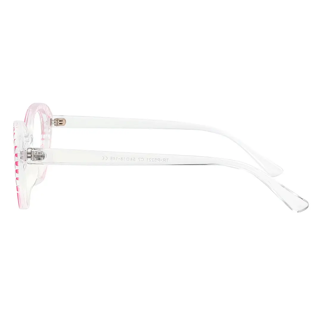 Side view of Seren cat eye tr90 eyeglasses CR0042405 in pink