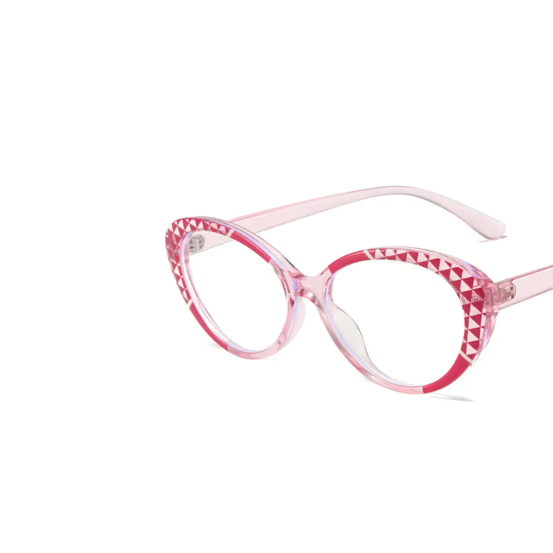 End piece detail of Seren cat eye tr90 eyeglasses CR0042405 in red tortoise