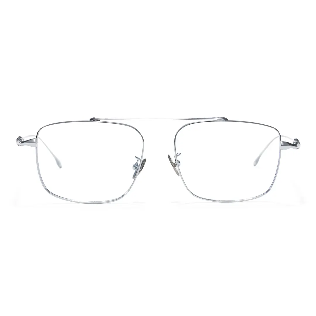 Front view of Shawn aviator titanium eyeglasses AT0122412 in grey