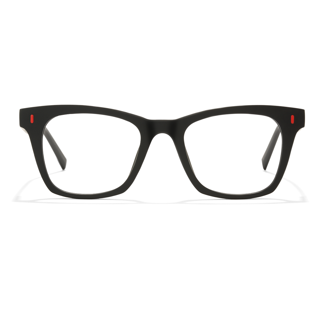 Front view of Shine cat eye tr90 eyeglasses CR0042412 in black