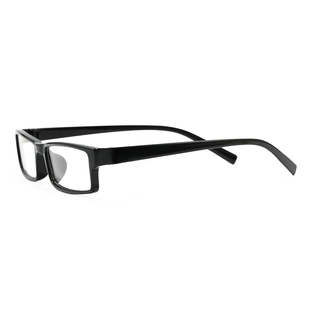 Side view of Sing rectangle tr90 eyeglasses ER0302412 in black