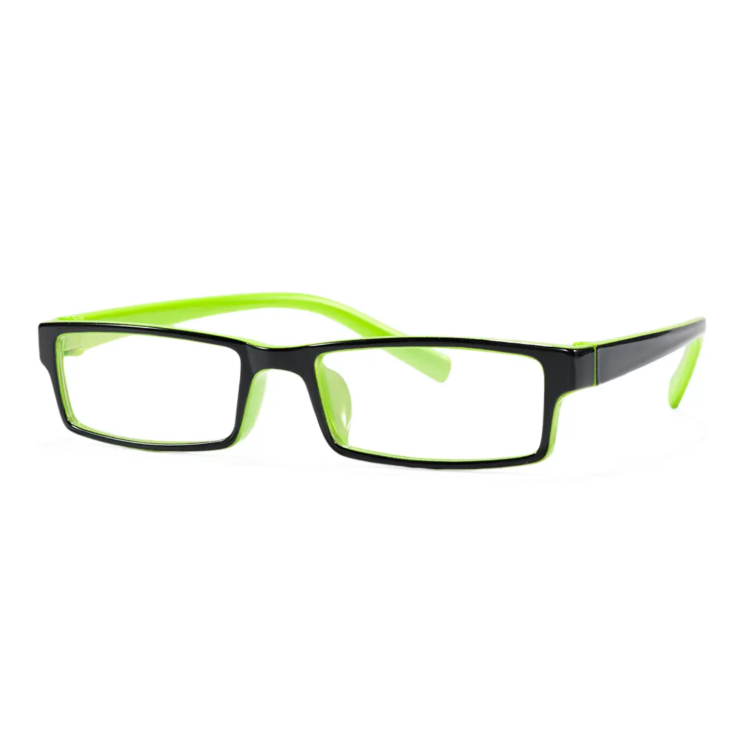 Angle view of Sing rectangle tr90 eyeglasses ER0302412 in green