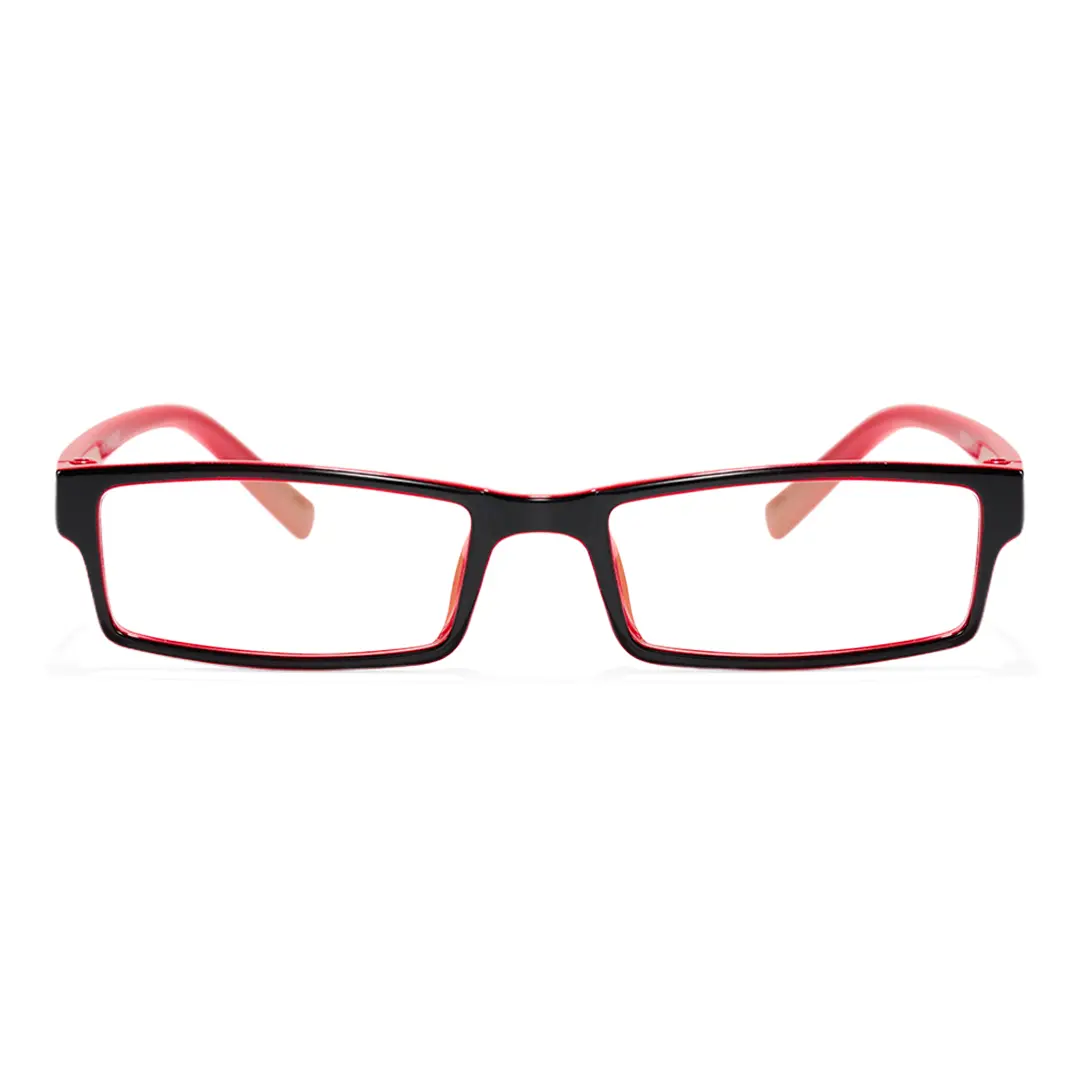 Front view of Sing rectangle tr90 eyeglasses ER0302412 in red