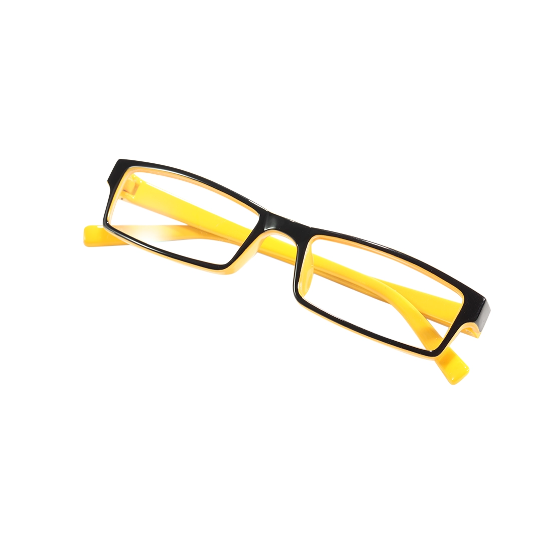Front folded view of Sing rectangle tr90 eyeglasses ER0302412 in yellow