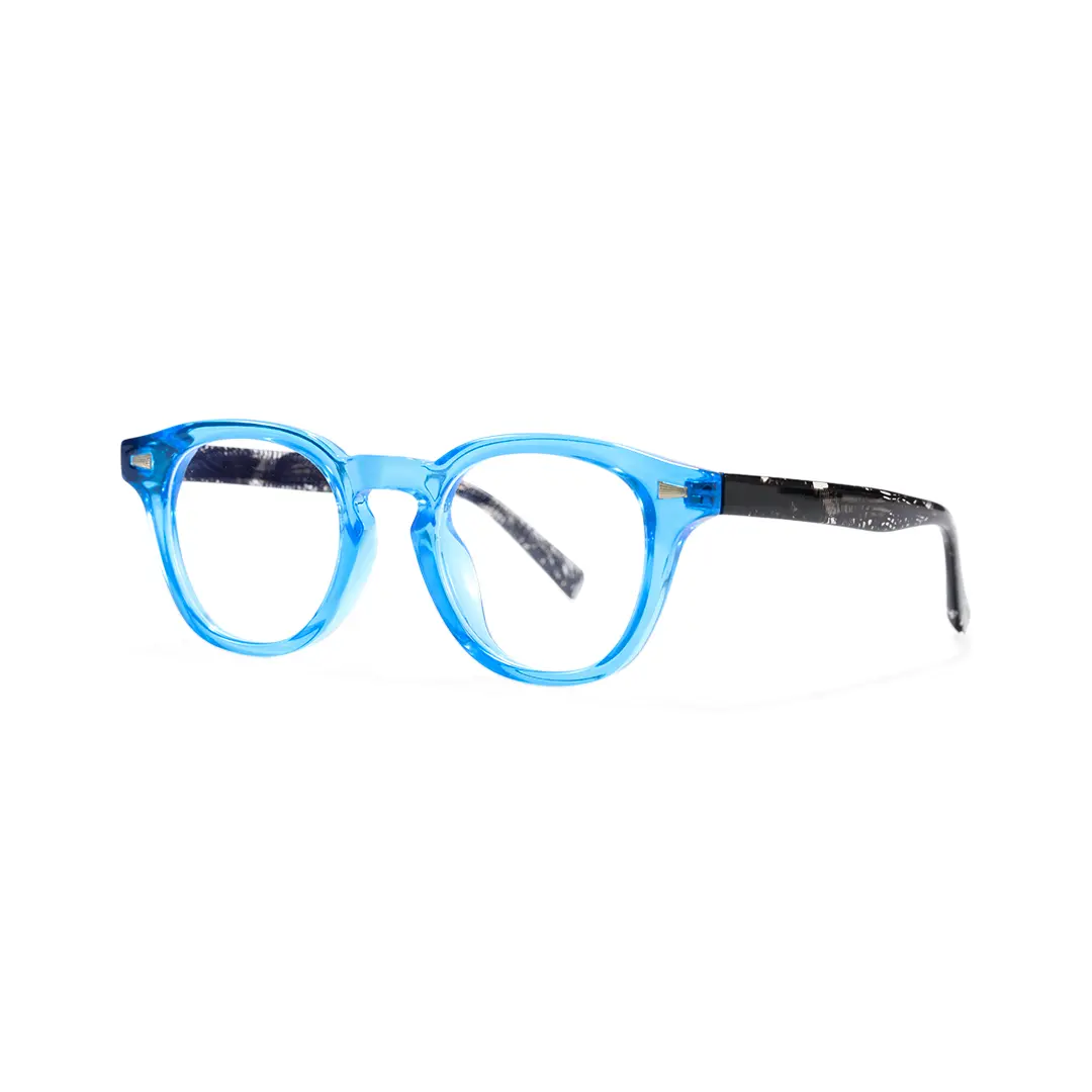Angle view of Skyler square tr90 eyeglasses SR0062507 in blue