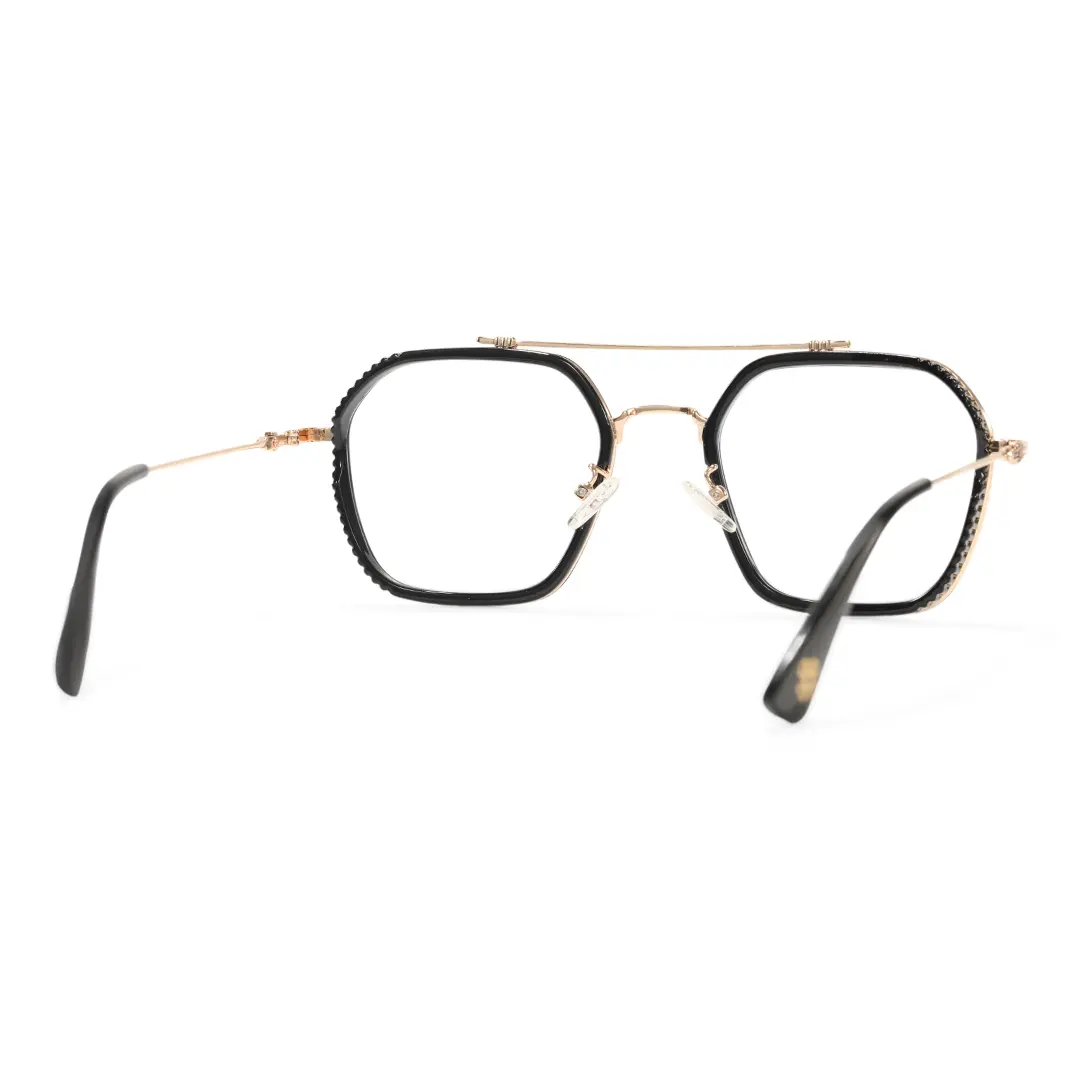 Back view of Solan aviator tr90 eyeglasses AX0122507 in black