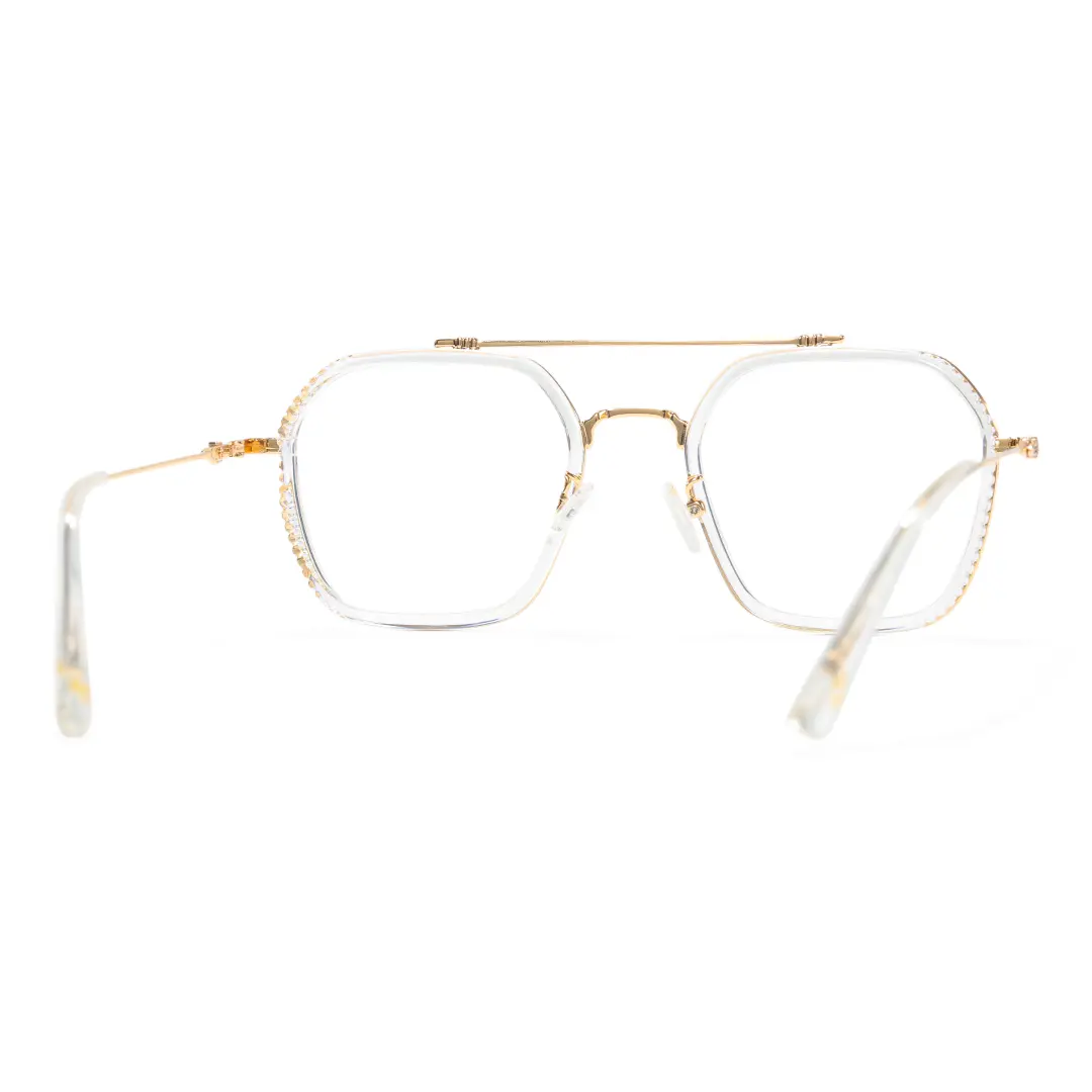 Back view of Solan aviator tr90 eyeglasses AX0122507 in clear