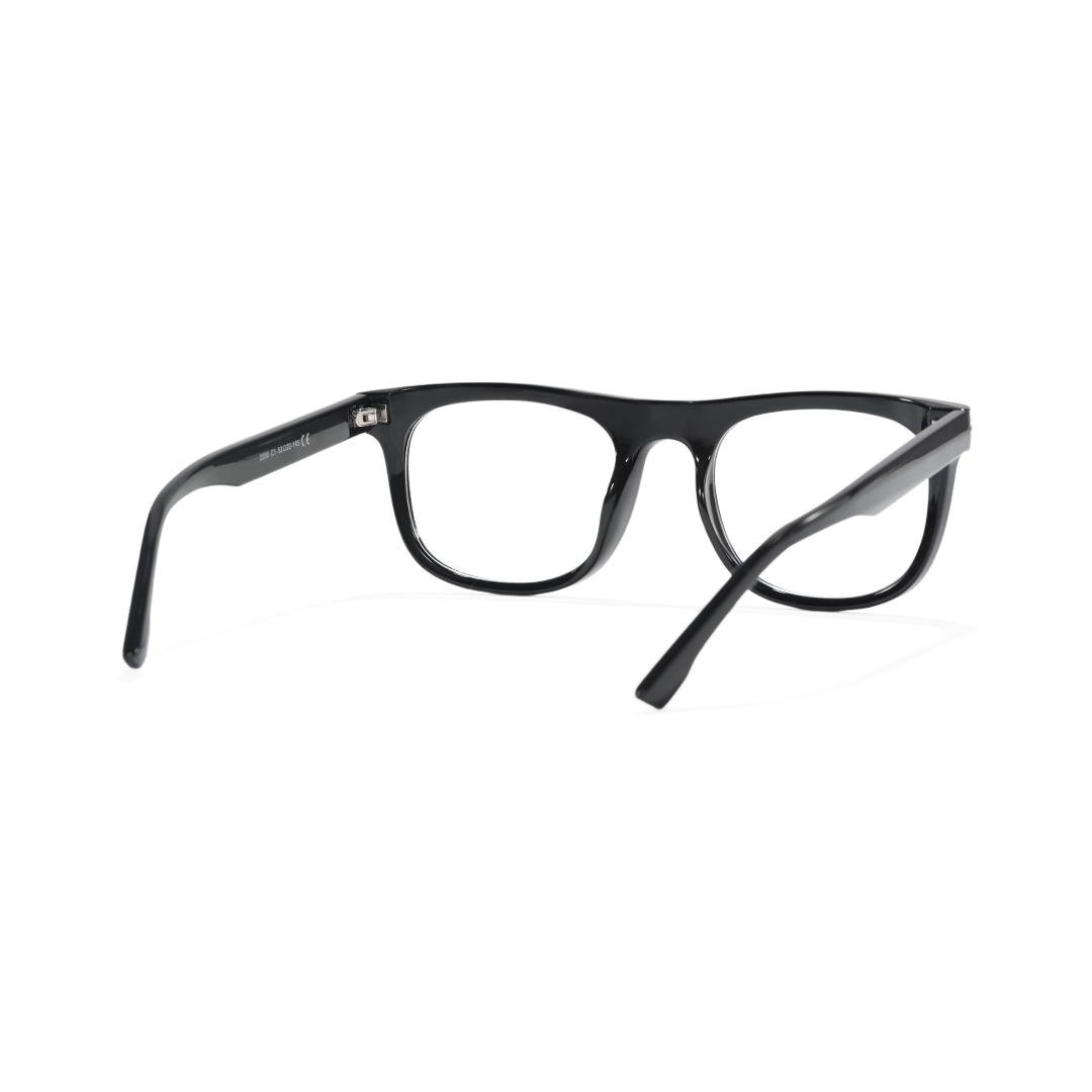 Back view of Solo rectangle tr90 eyeglasses ER0042510 in black