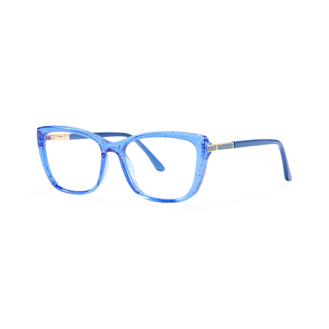 Angle view of Spark cat eye tr90 eyeglasses CR0062510 in blue
