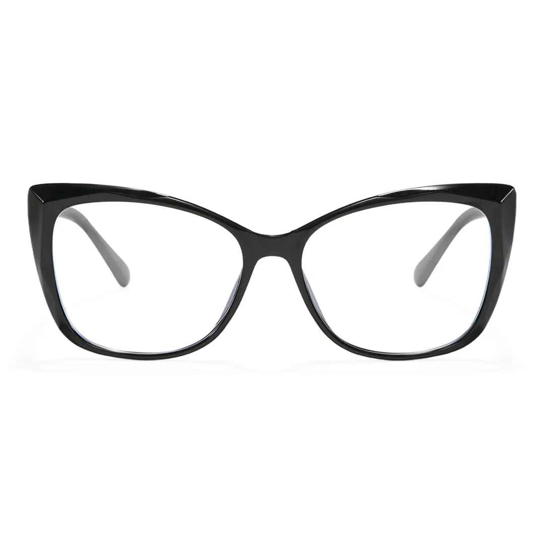 Front view of Stay cat eye pc eyeglasses CP0062209 in black